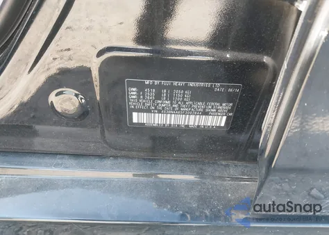 2015 Subaru Legacy 2.5I из США, поврежденный, VIN 4S3BNAA65F3002644